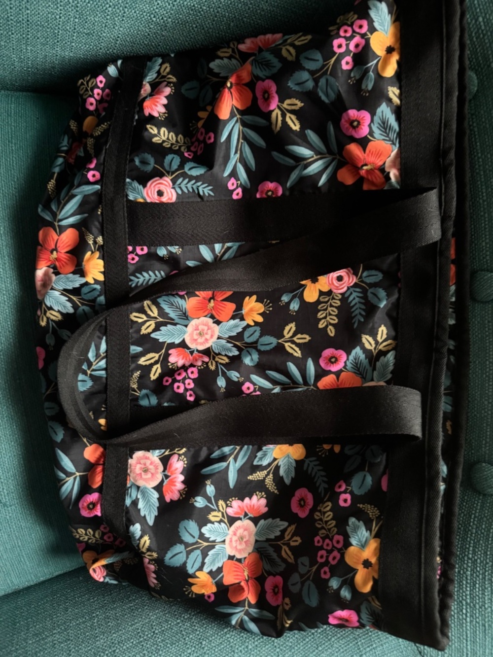 LeSportSac Large Rifle Paper Co Tote with zip pouch EUC - Picture 2 of 9